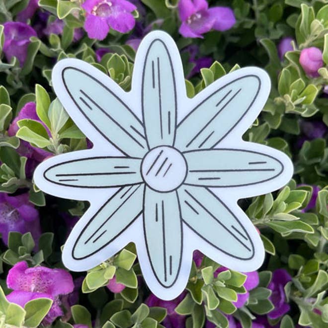 Autocollant fleur de menthe pour la vente par Visual Vibes