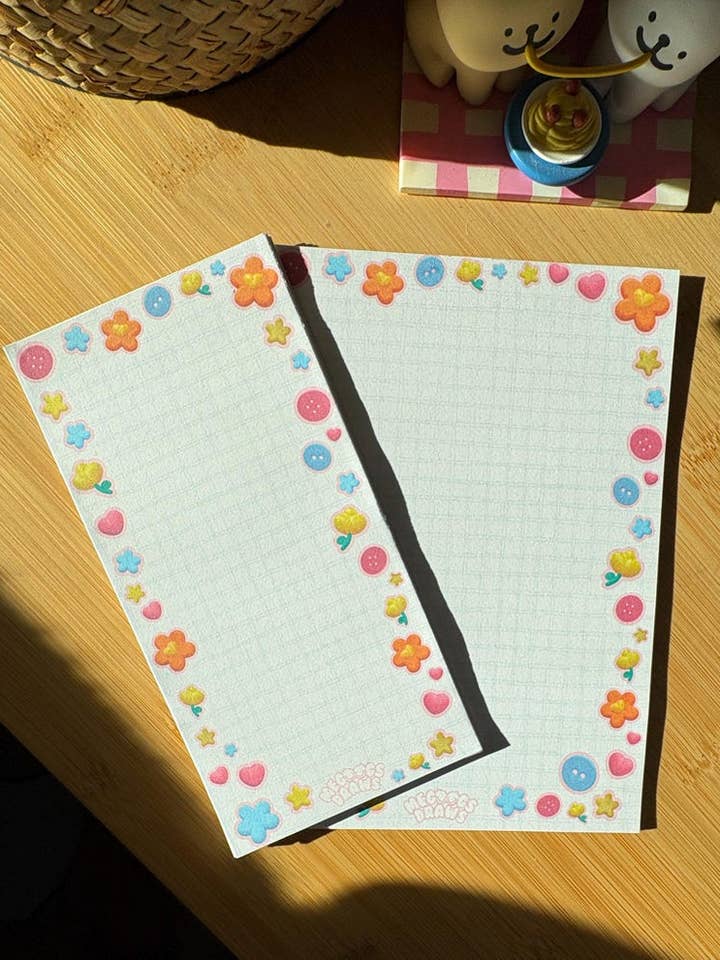 Handmade Kawaii Doodle Notepad, Memo Pad Set for wholesale by megoogs draws