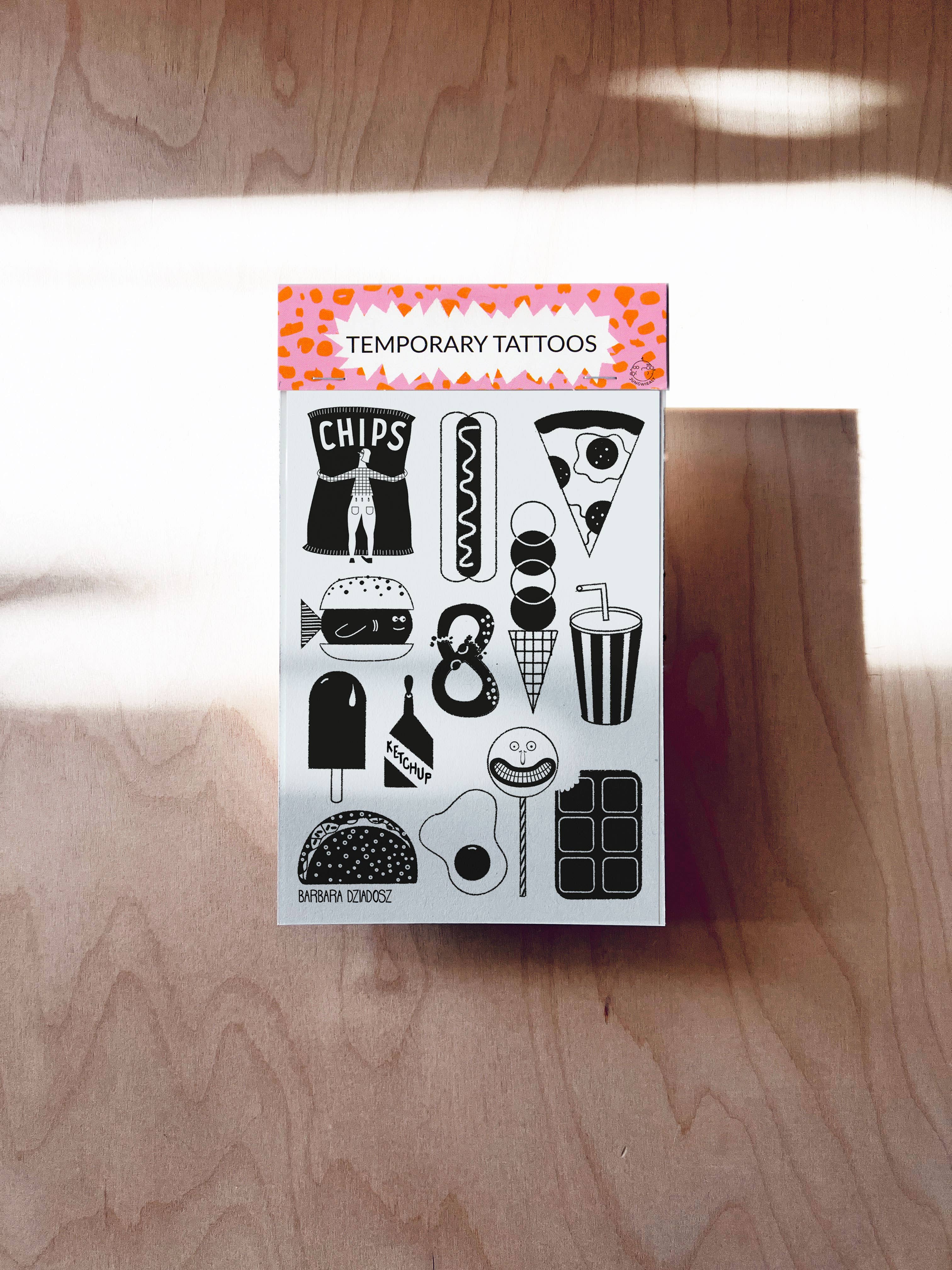 jungwiealt - Wholesale Temporary Tattoo - Junk Food Temporary Tattoos DIN A61
