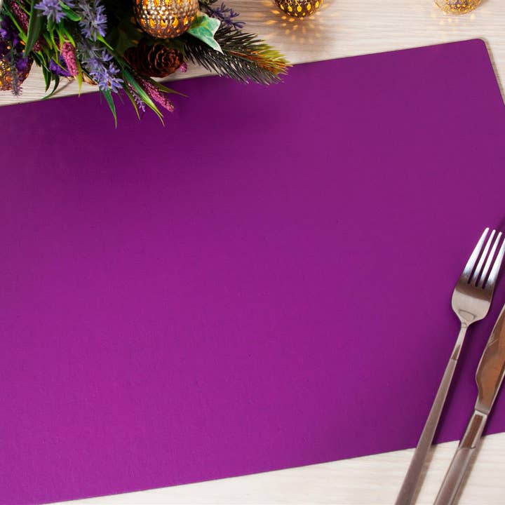 Uppsättning av 4 lila stora elementära bundna läder bordstabletter för wholesale av The Dapper House