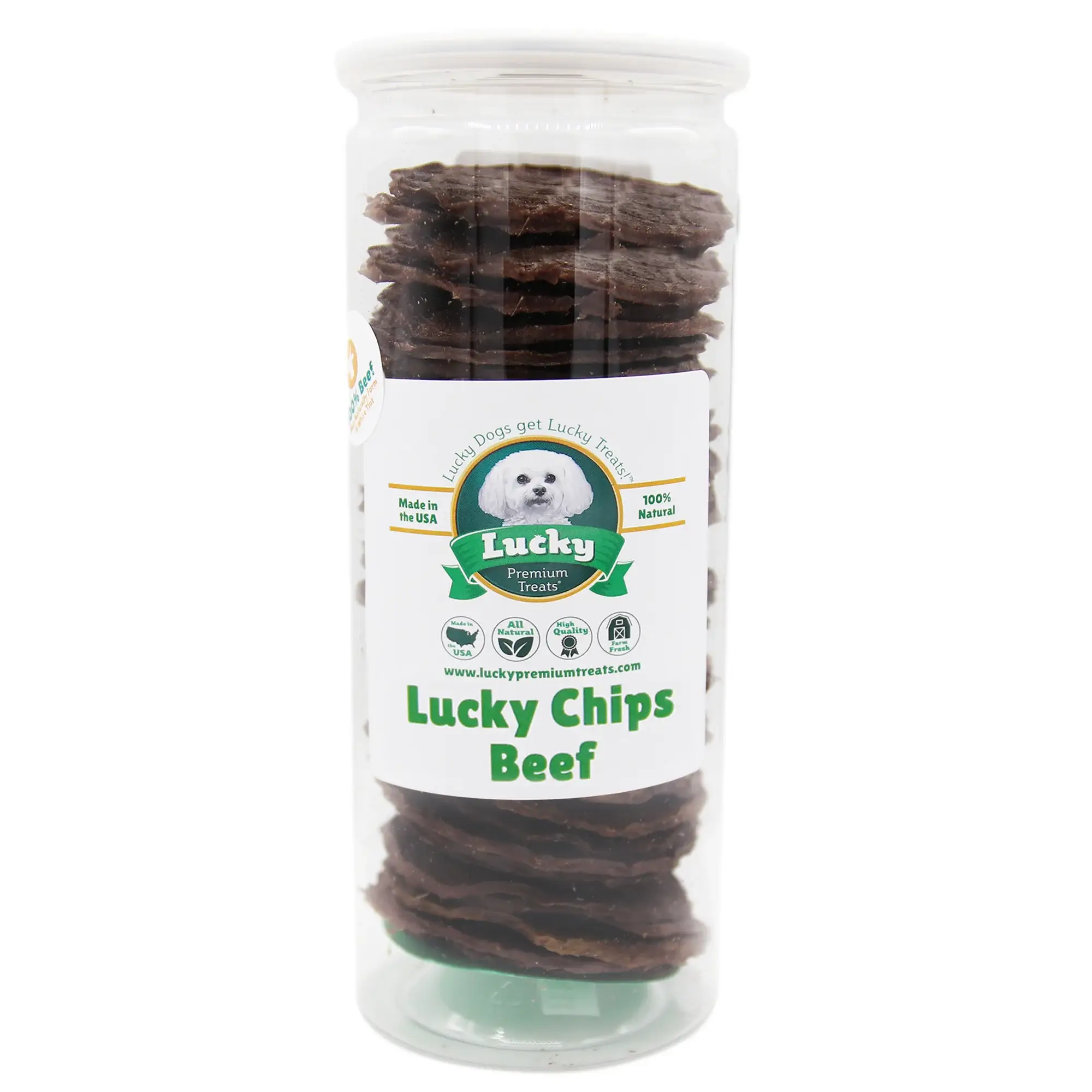 Lucky Premium Treats - Wholesale Pet Treats - Dog - LUCKY CHIPS BEEF DOG TREAT1