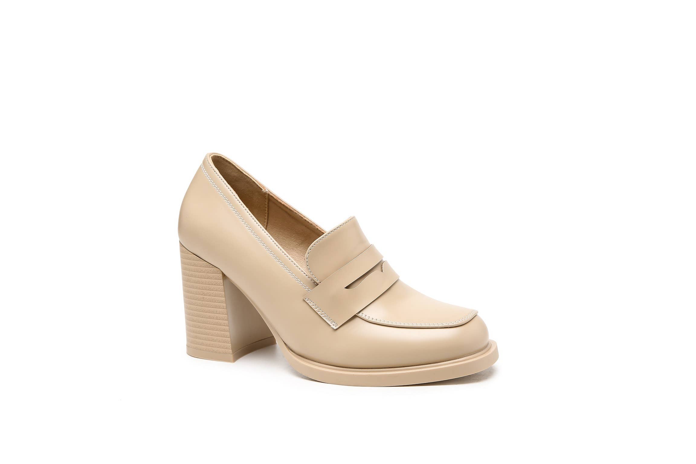 C&#x27;M PARIS - Wholesale Low Heels - Women&#x27;s - Square Block Heel Loafer 91464