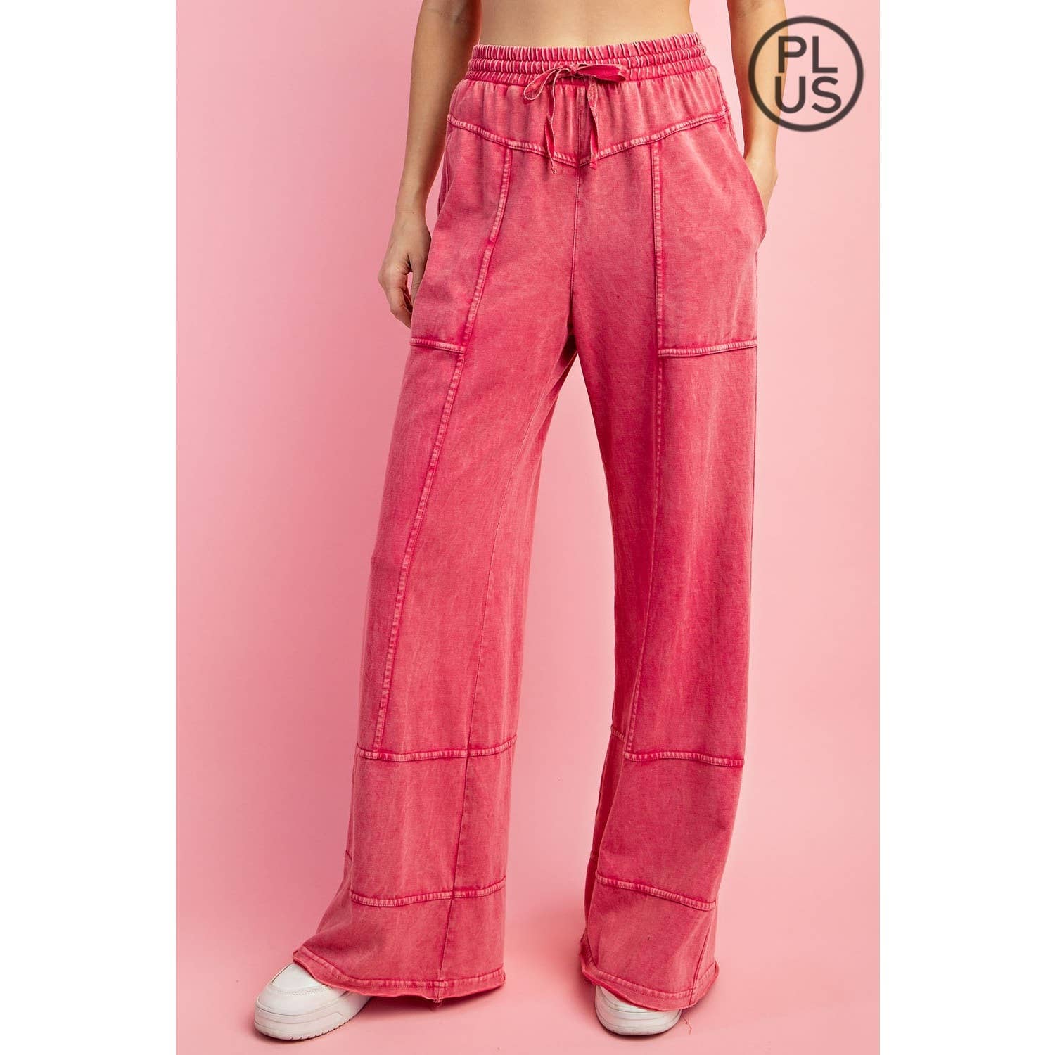 Rae Mode - Wholesale Pants - Women's - PLUS SIZE MINERAL WASHED FULL LENGTH COTTON PANT18