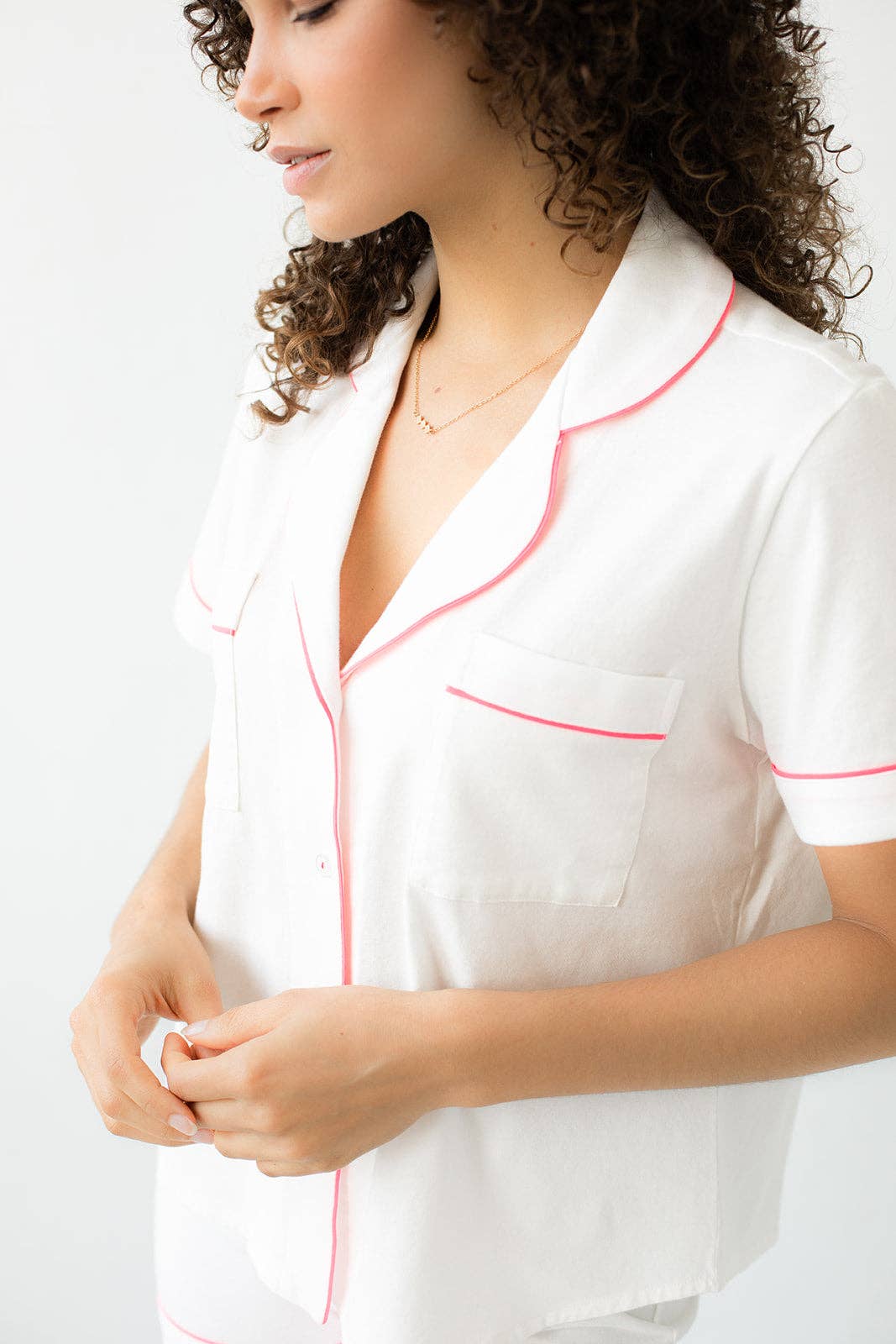 Salua Lingerie - Wholesale Sleepwear Set - Women's - SALUA Classic Luxury Shorties Pajamas in Brushed Pima Cotton10