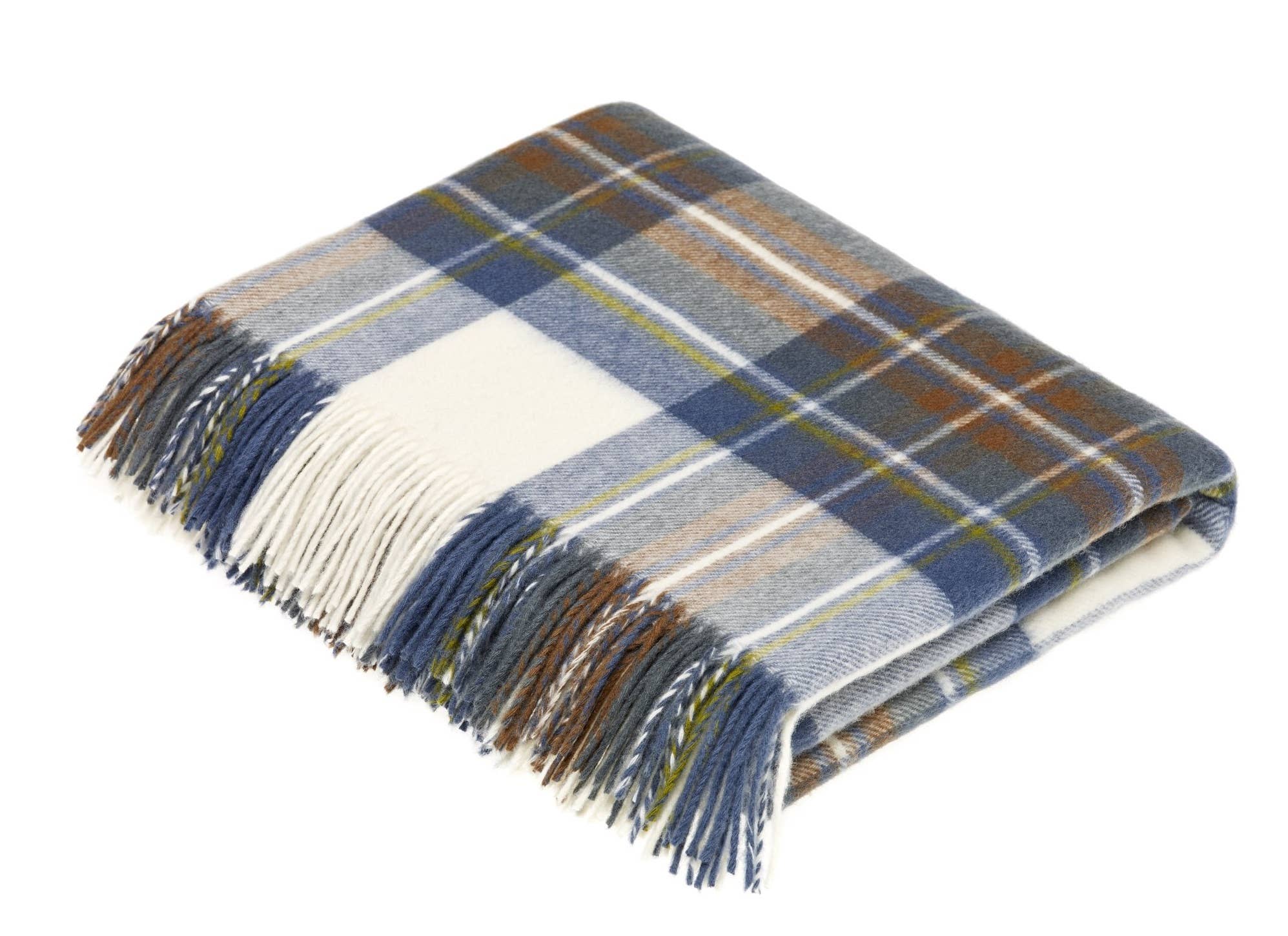 Bronte Moon - Wholesale Throw Blanket - Tartan Plaid - Merino Lambswool Throw Blankets - Made in UK16