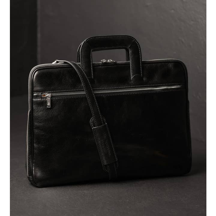 Time Resistance - Vente Sac pour ordinateur portable – unisexe - Sacoche d'ordinateur en cuir pleine fleur - Brave New World15