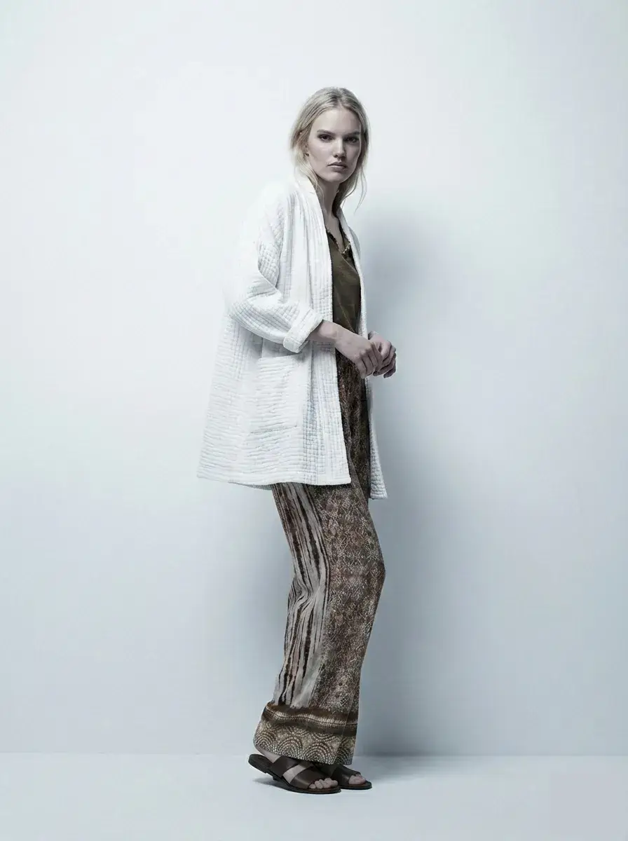 Mimi & Gogo - Vente Veste – femme - Veste Matelassée Coupe Kimono @5354_KimonoGaz5