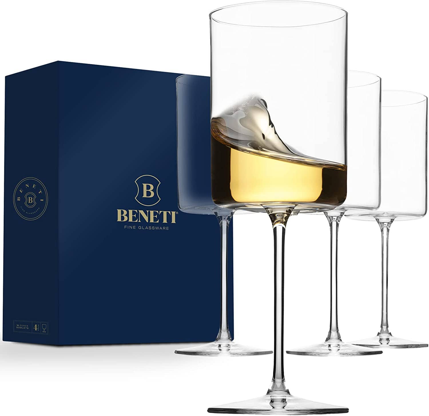 Alpine - Vendita all'ingrosso Bicchieri da vino - Bicchieri da vino con bordo quadrato pregiato | Confezione regalo9