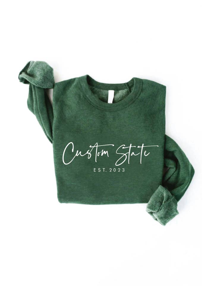 OAT COLLECTIVE - Wholesale Graphic Sweatshirt - Women's - CUSTOM STATE with EST. Graphic Sweatshirt13