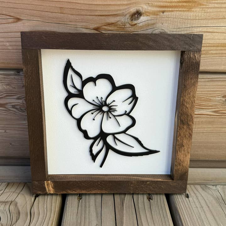 Enseigne en bois Rose Sauvage pour la vente par Barnworx Furnishings & Decor Inc