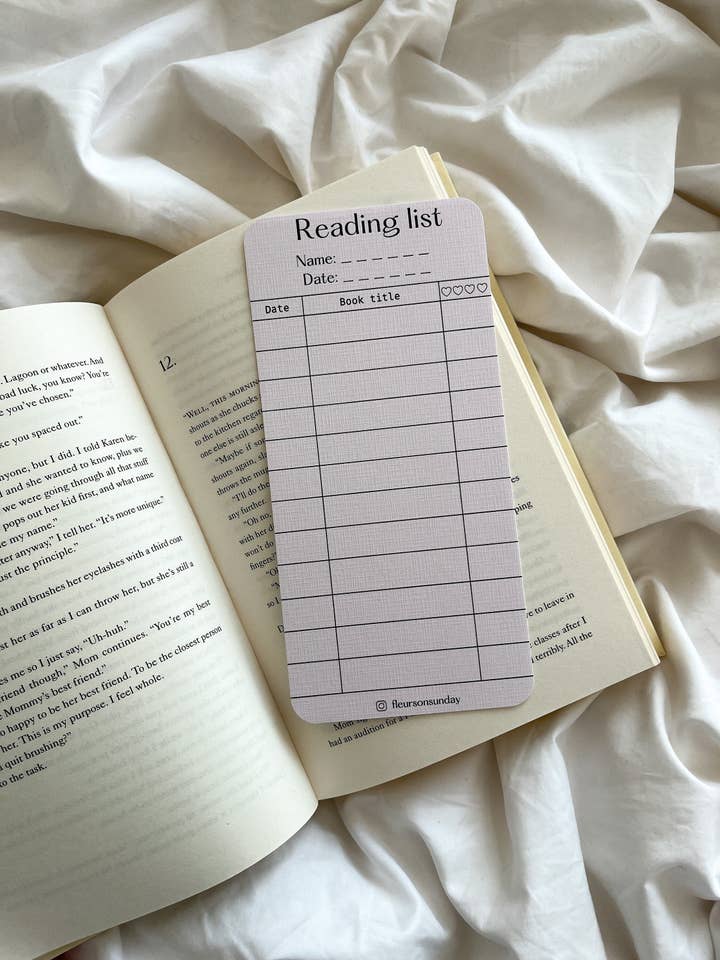 Reading List | Library Card Style Bookmark for wholesale by Fleurs on Sunday