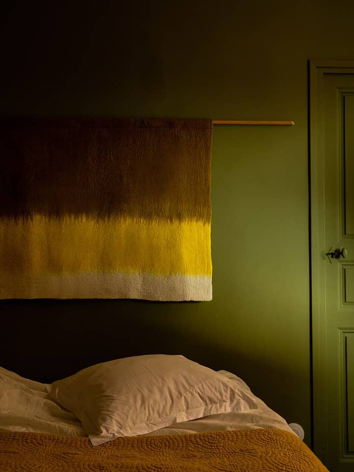 Large Felt Brush Wall Hanging for wholesale by MUSKHANE