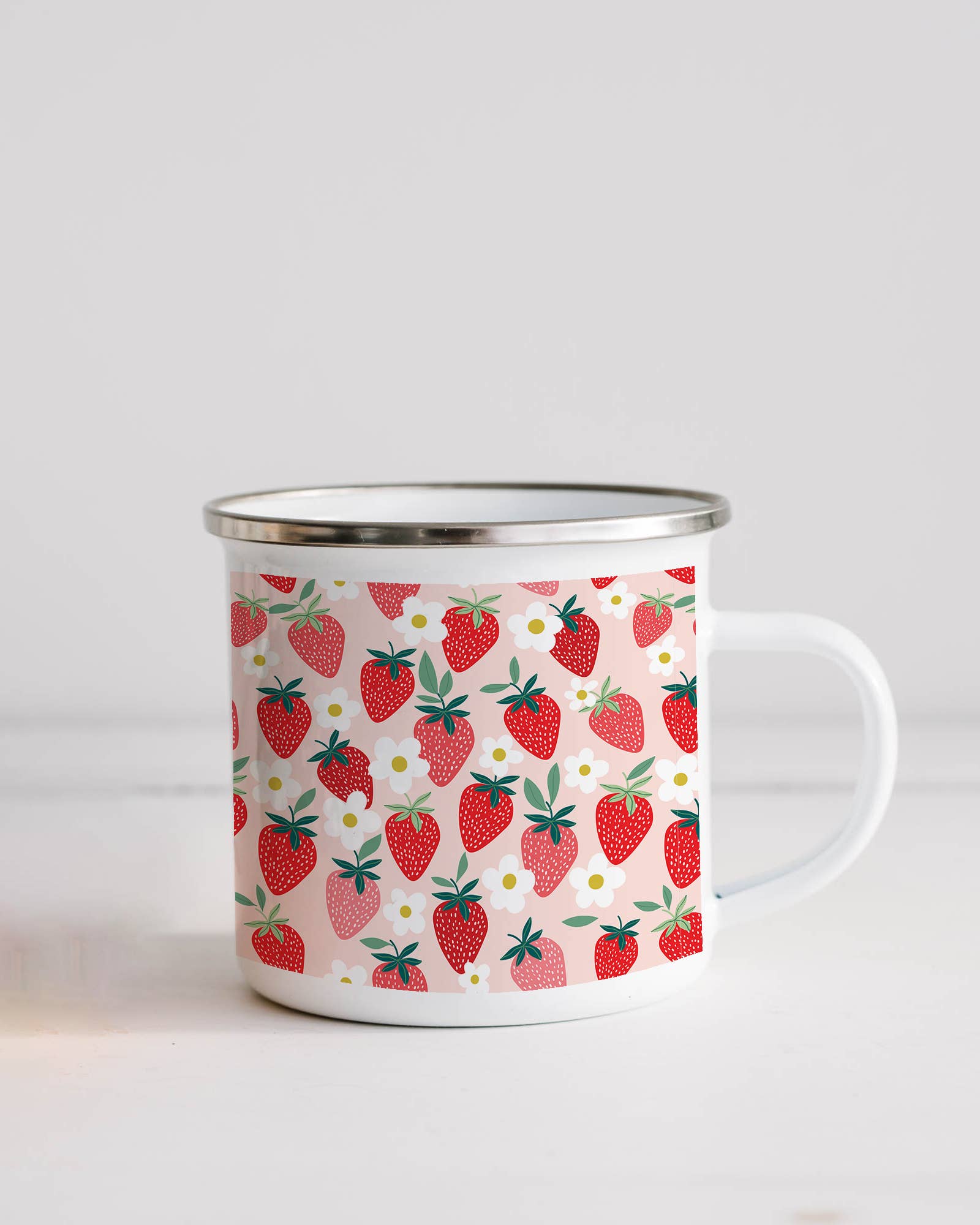 Sovende Bjorn - Wholesale Coffee Mug - Strawberries, Camping Mug. From the Wild & Whimsy Collection3