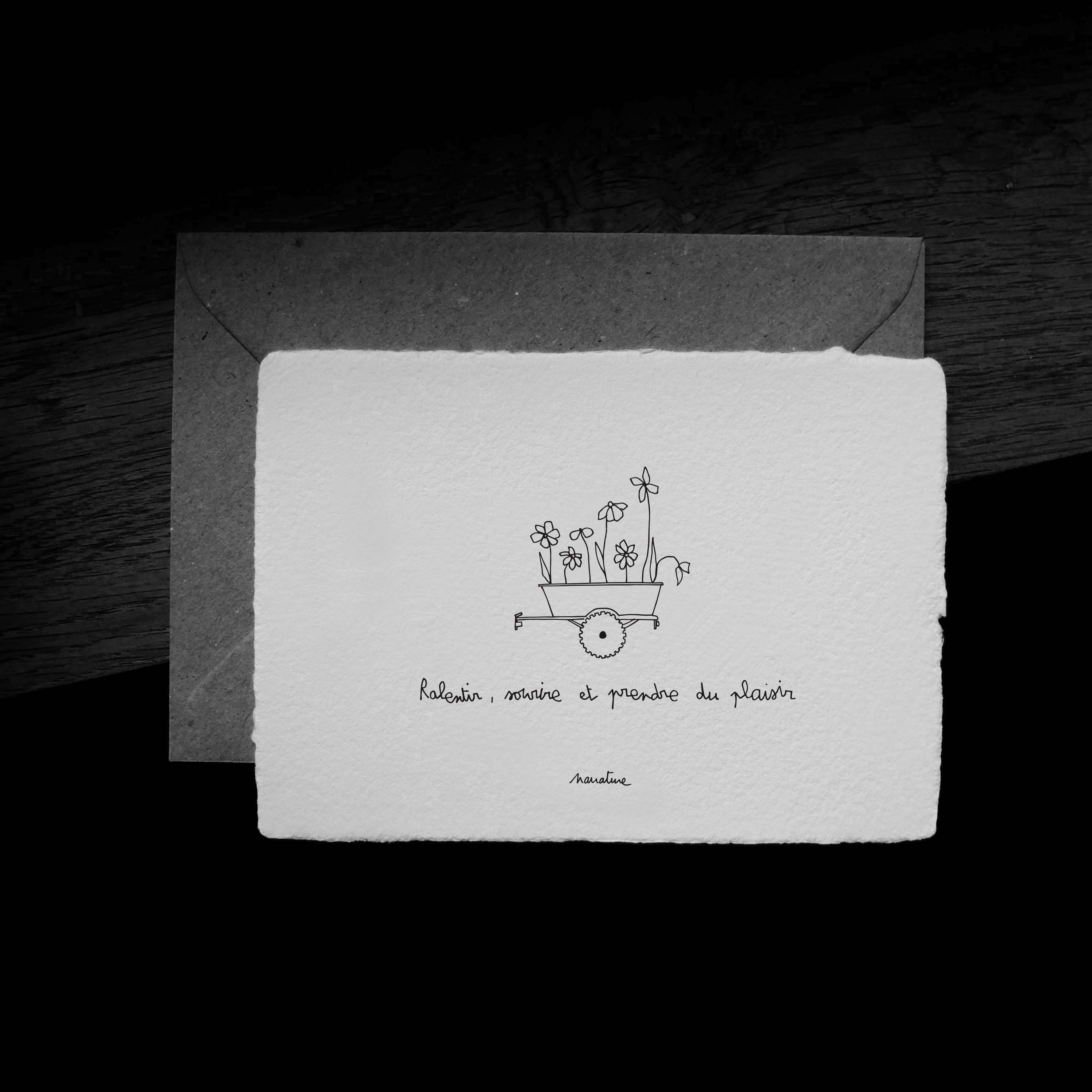 Narrature - Wholesale Everyday Greeting Card - Slow down - 10x15 card and recycled envelope