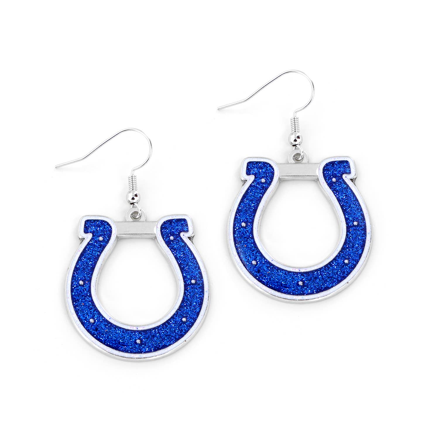 Aminco USA - Wholesale Dangle Earrings - NFL Indianapolis Colts Glitter Dazzle Earrings0
