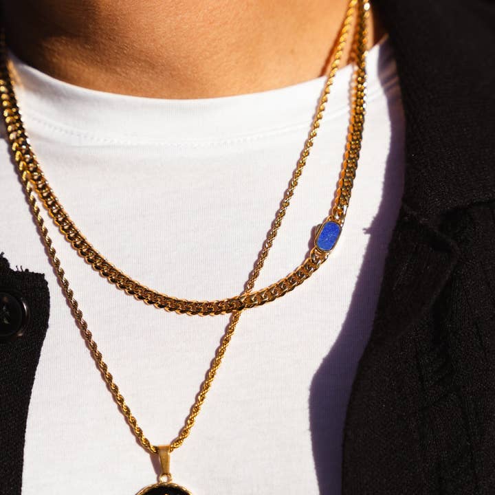 Lapis Cuban Chain (5MM) - Silver for wholesale on Faire6