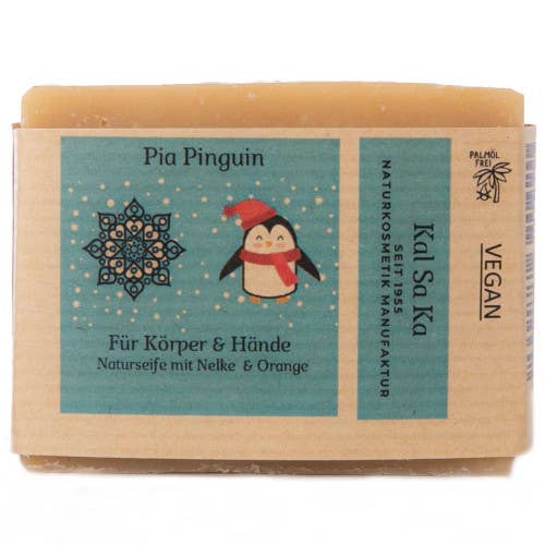 KAL SA KA - Vente Pains de savon - Pia le pingouin (édition hiver) (article saisonnier !)