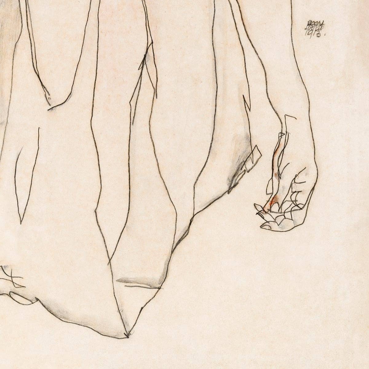 Rock Paper Scissors Wall Art – wholesale Konsttryck – Dansaren (Die Tänzerin), 1913 av Egon Schiele4