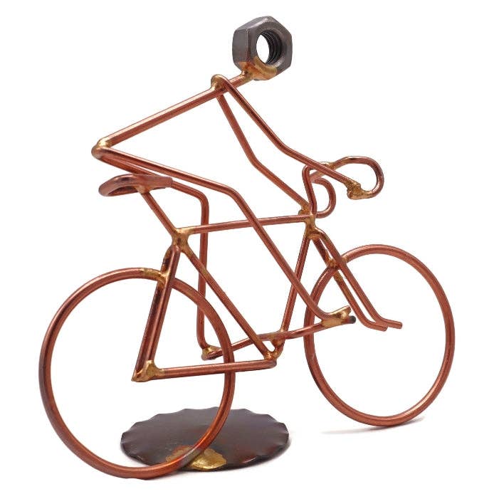Rock Creek Metal Craft - Wholesale Decorative Tabletop Object - Ten Speed Bicycle Rider (Road Bike Rider)2