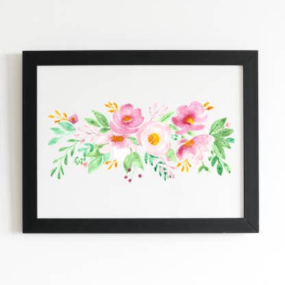 Watercolor Blush Florals Print for wholesale by Christine Kirby Studios