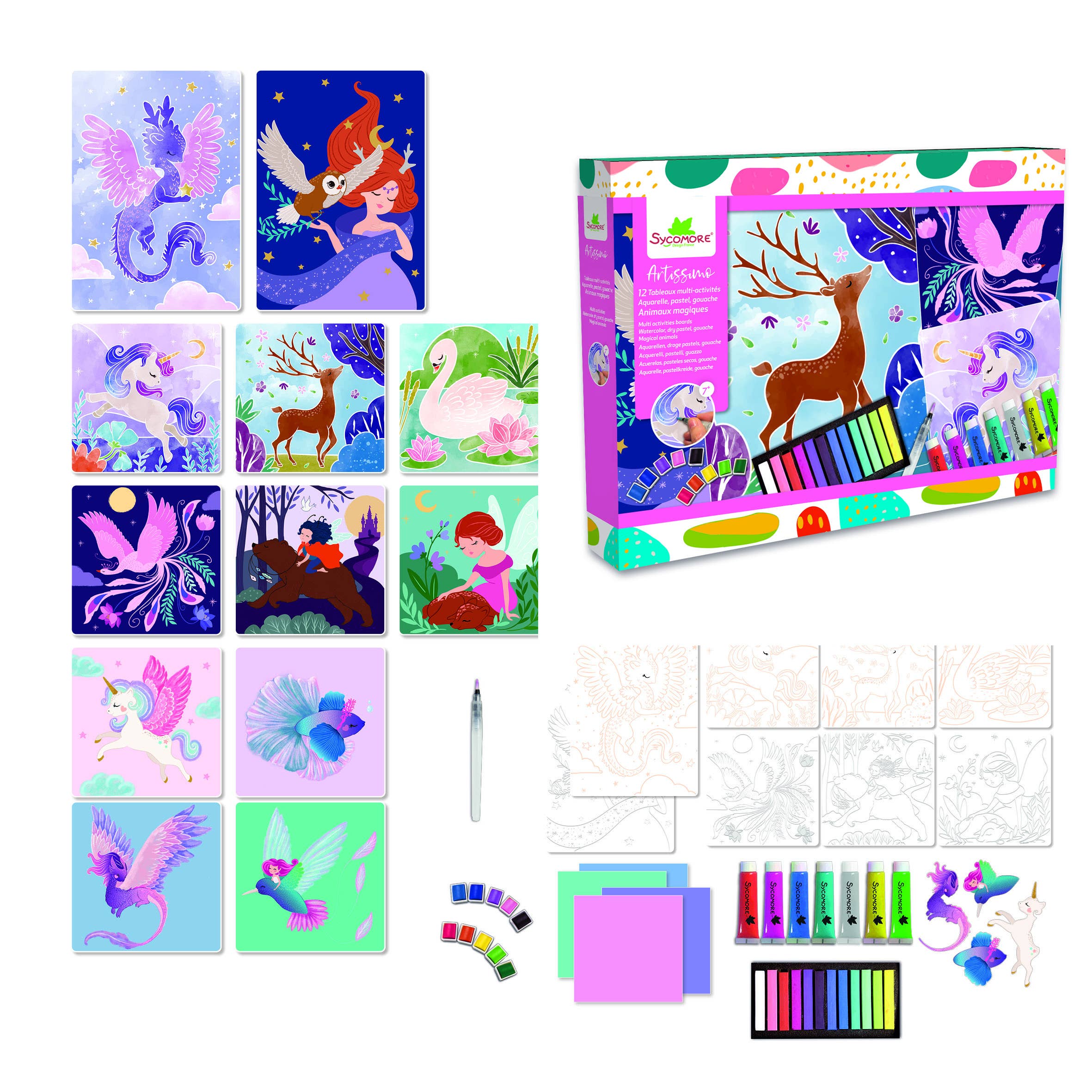 BTL Diffusion UK LTD – wholesale Art set – Child & baby – Sycomore ARTISSIMO XXL MULTI ACTIVITIES WATER COLOR PASTELS2