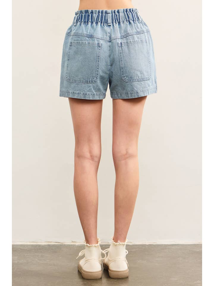 POUCH POCKET DENIM SHORTS for wholesale on Faire