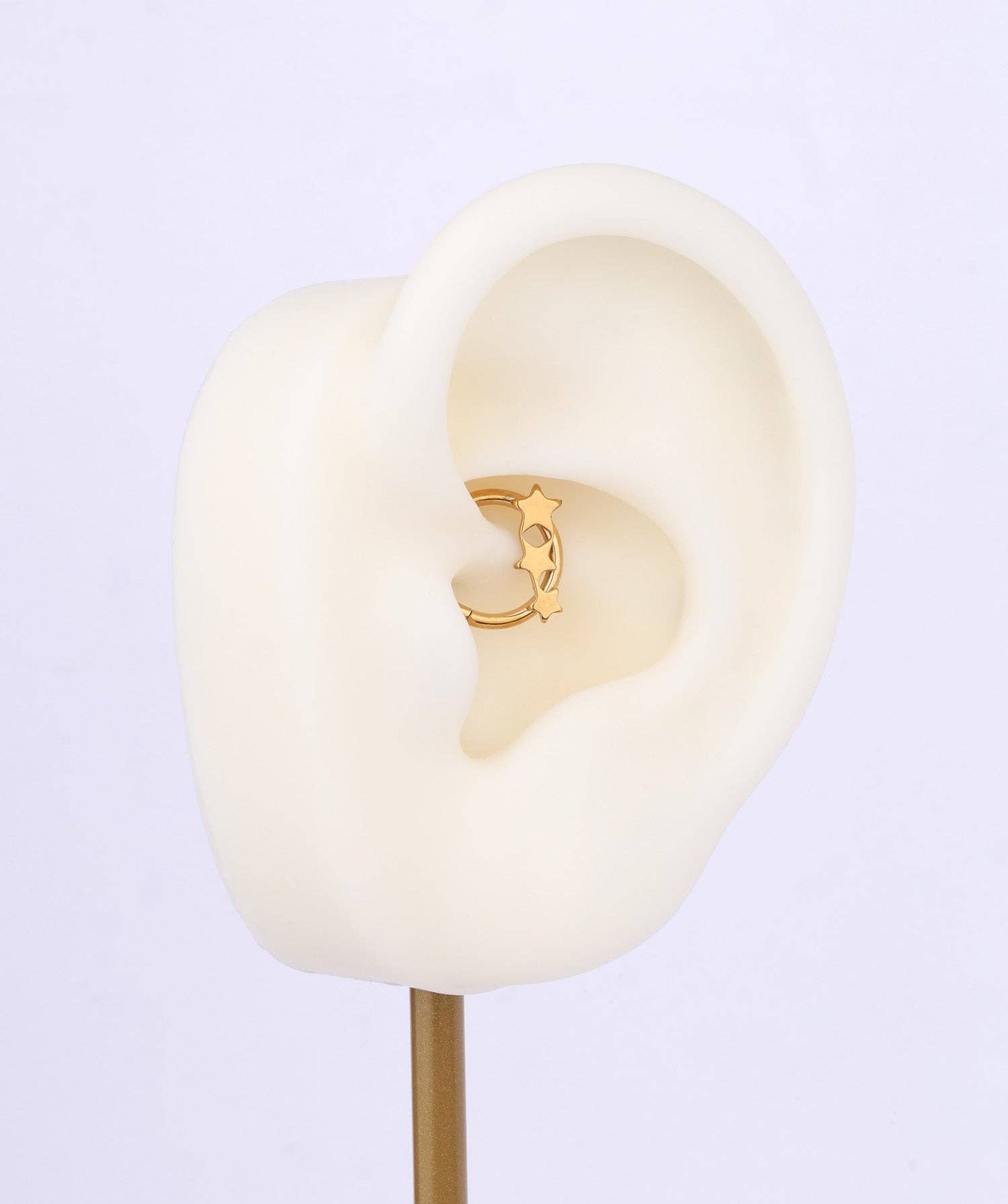 oumo jewelry - Wholesale Single Earring - Titanium Trio Star Clicker Hoop3