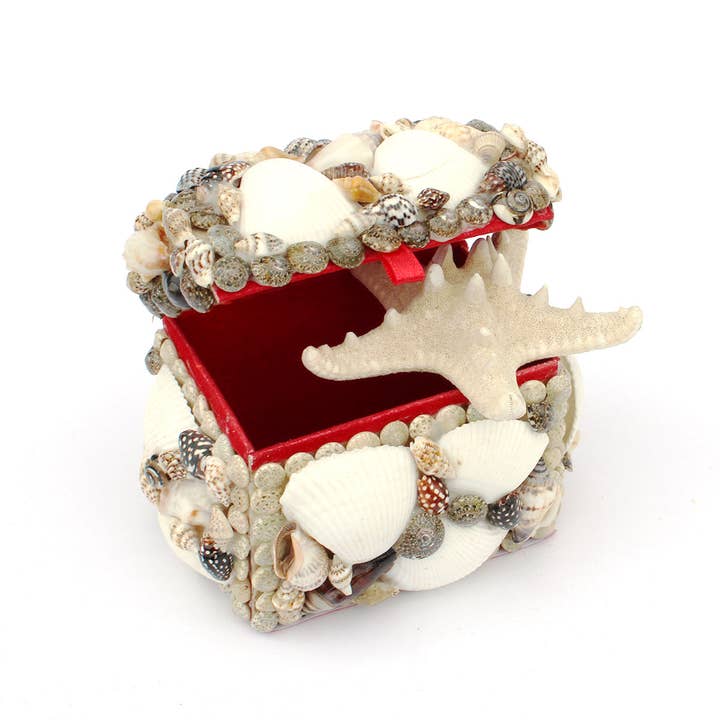 California Seashell Company - Wholesale Decorative Box - Small Seashell Treasure Chest2