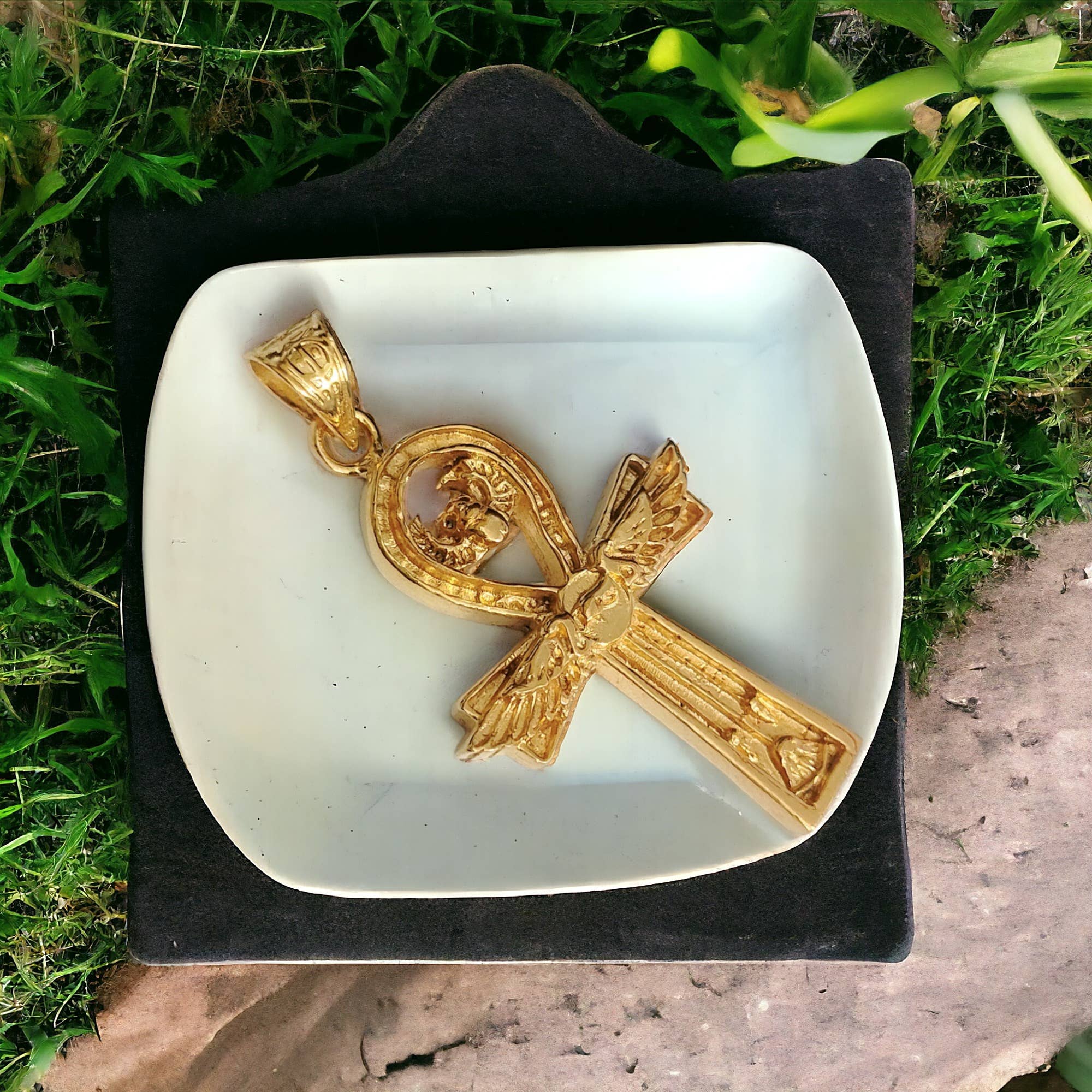 ALADDIN'S LAMP JEWELRY - Wholesale Pendant/Charm Necklace - Ankh Sun Desk Scarab Lotus Flower Complex  Gold  Pendant5