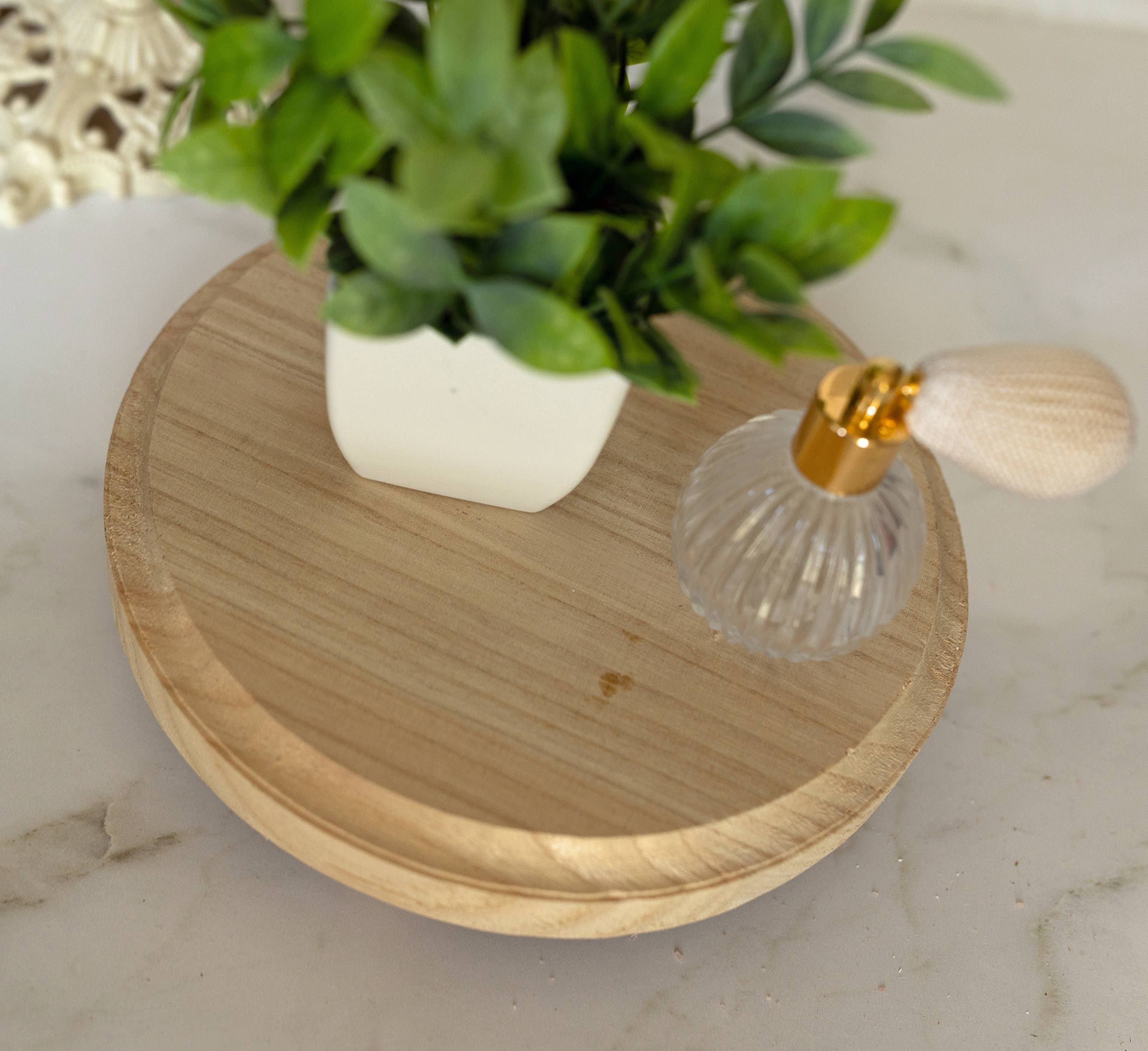 Gia Roma - Wholesale Decoratief dienblad - Ronde houten standaard en sierbord voor tafeldecoratie35