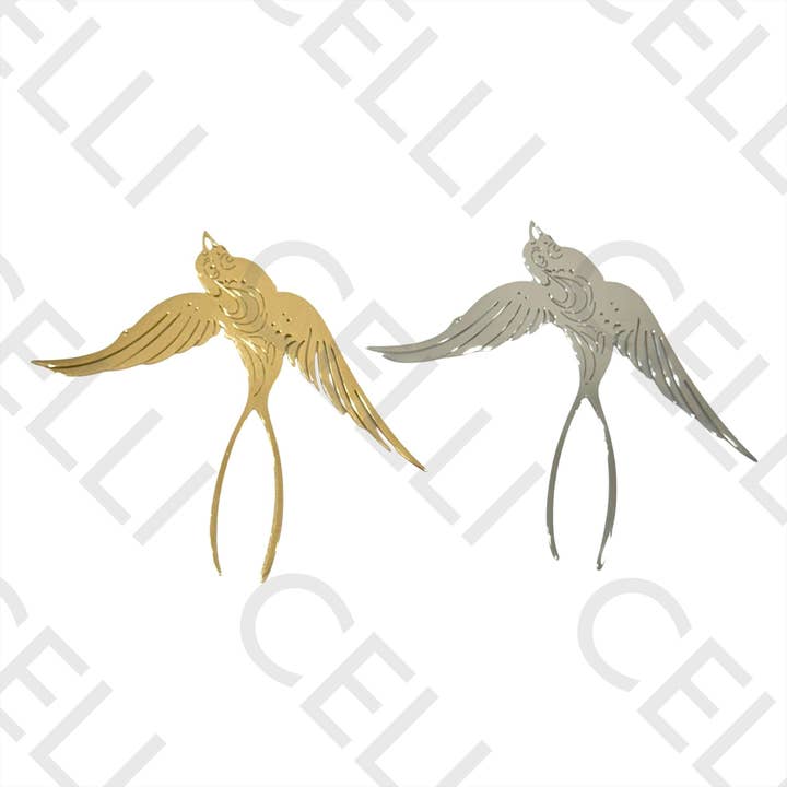 Steel Medal - swallow for wholesale by Celli Biju