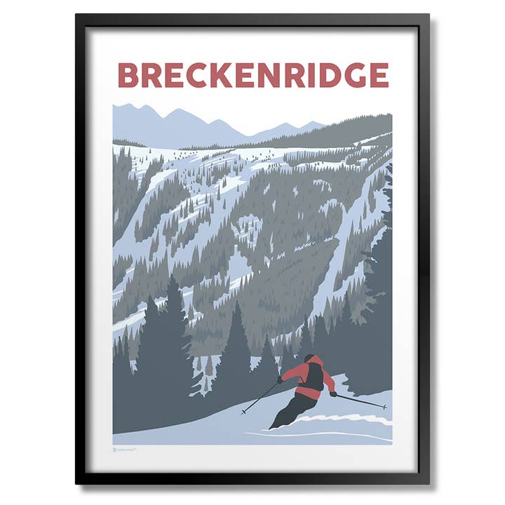 Ski Breckenridge Print for wholesale by Bozz Prints