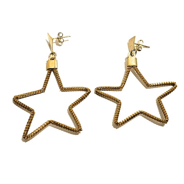 Item# GGE-3080 - Brincos de grama dourada por atacado de The Ancient Bazaar Jewelry & Accessories