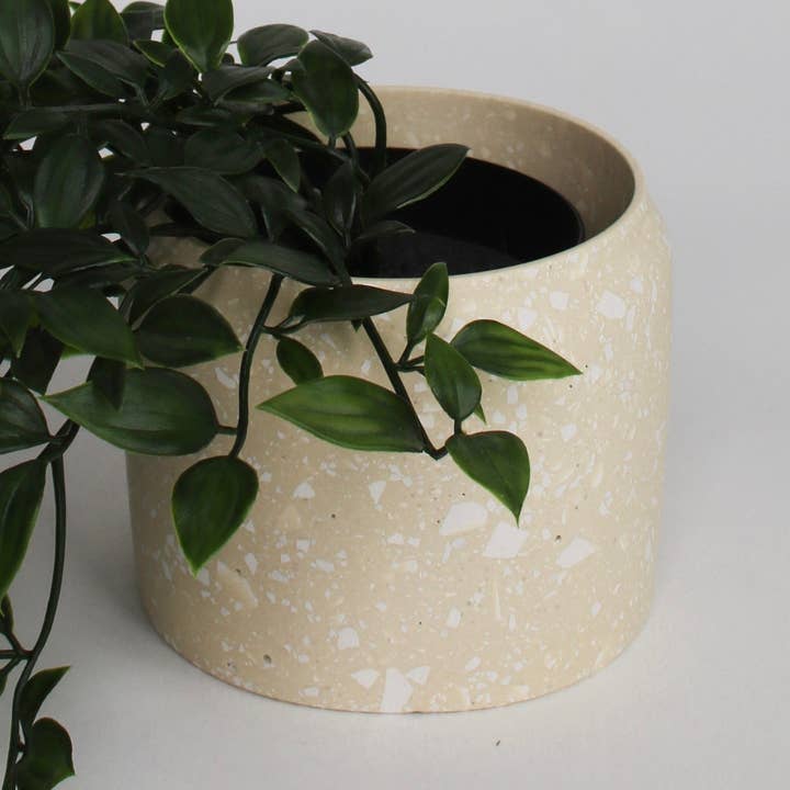 Vaso per piante medio - BEIGE per la vendita all'ingrosso da parte di Terrazzo Parazo