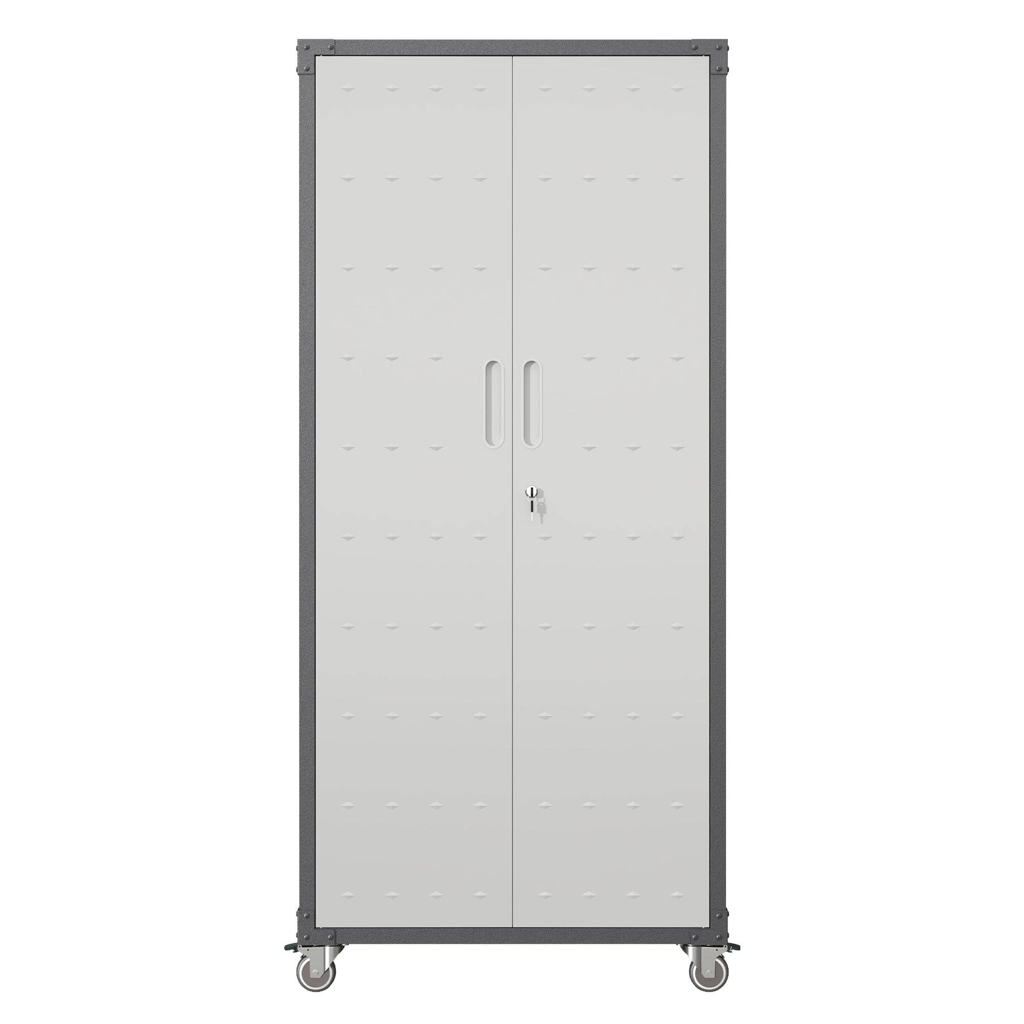 HOMYCASA DESIGN INC - Wholesale Cabinet - 71'H Black Gray Mobile Lockable Metal Garage Storage Cabinet9