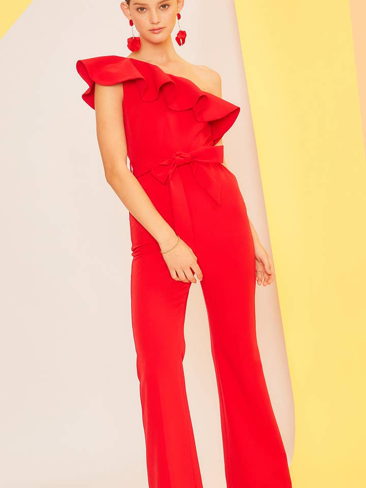 Side Zipper Sleeveless Bootcut Jumpsuit for wholesale by Main Strip