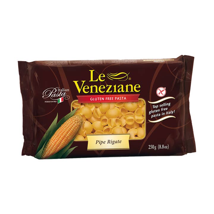 Le Veneziane Gluten Free Pipe Rigate for wholesale by Quattrobimbi Imports Inc
