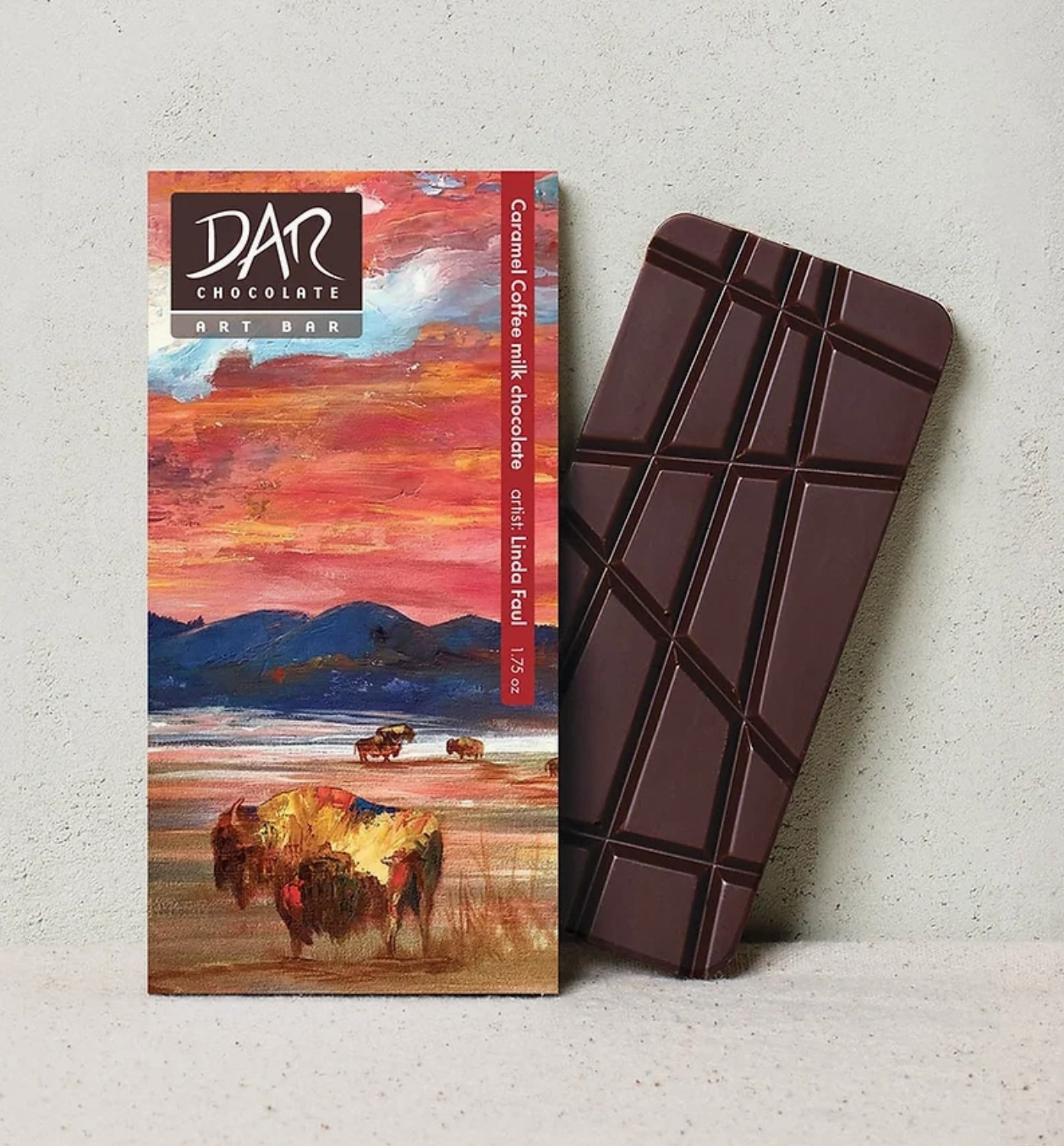 Dar Chocolate - Wholesale Chocolate Bar - Art Bars: Salted Caramel Coffee Milk Chocolate Bar 60% 8