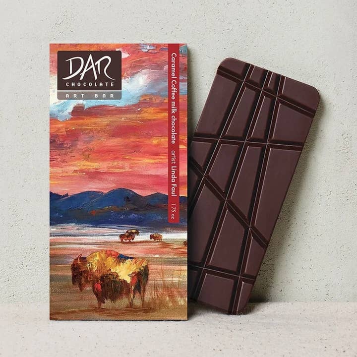 Dar Chocolate - Wholesale Chocolate Bar - Art Bars: Salted Caramel Coffee Milk Chocolate Bar 60% 8