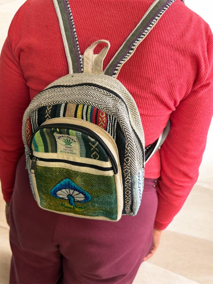 Mini söt svampbroderi unisex hampväska för wholesale av Like International