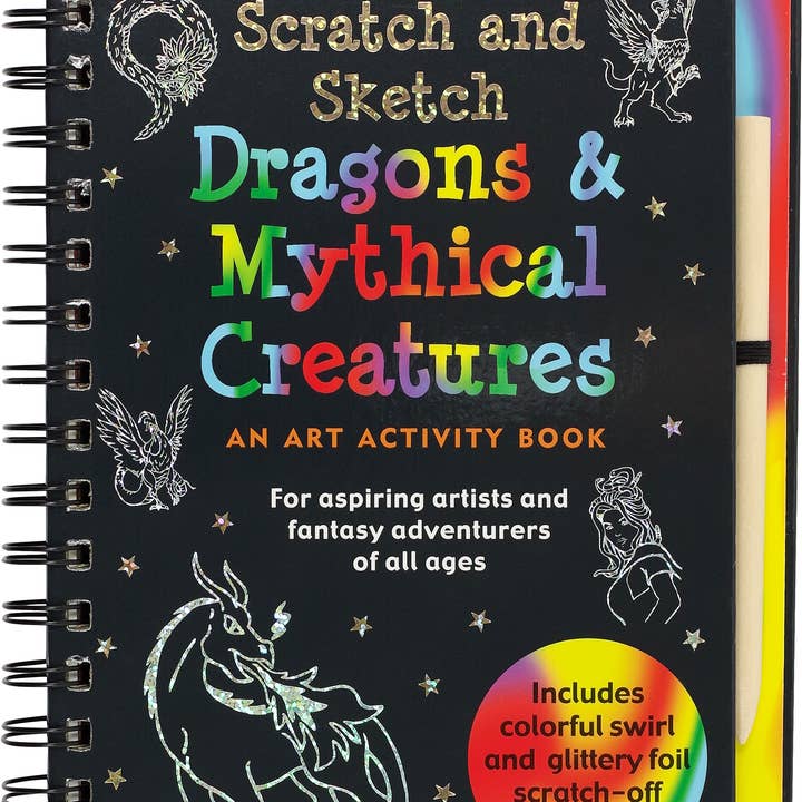 Peter Pauper Press - Wholesale Sketchbook/Sketchpad - Scratch & Sketch Dragons & Mythical Creatures