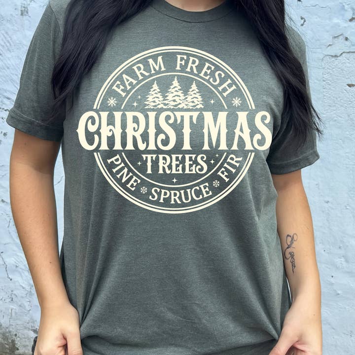 T-shirt/Sweatshirt Arbres de Noël Fraîchement Cueillis pour la vente par Festivitees