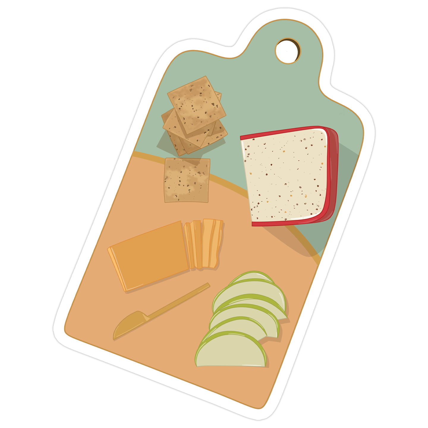 Shop Trimmings - Wholesale Sticker - Cheese and Crackers Charcuterie Board Sticker0