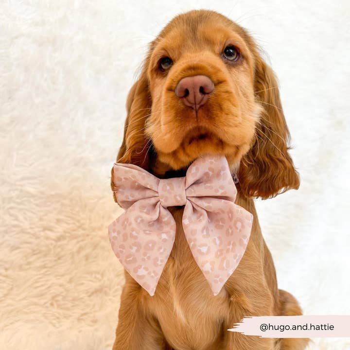 Cocopup London - Wholesale Pet Bow Tie - Dog - Nude Chic Leopard Sailor Bow Tie