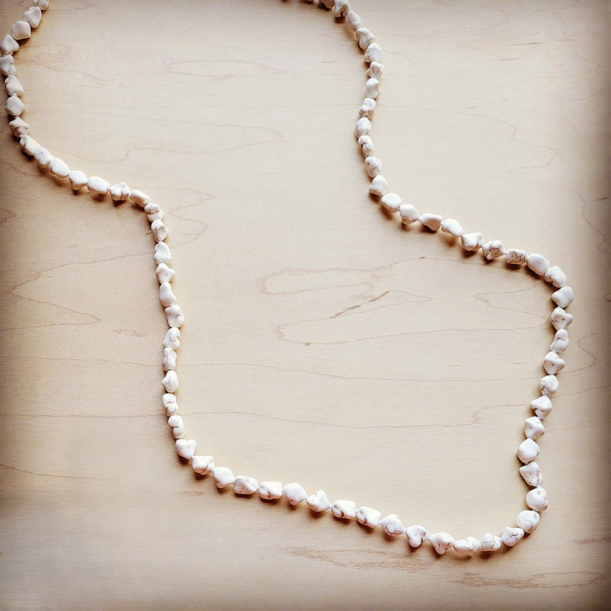 The Jewelry Junkie - Vendita all'ingrosso Collane di perline/perle - Collana a strati con perline boho in turchese bianco 254q2