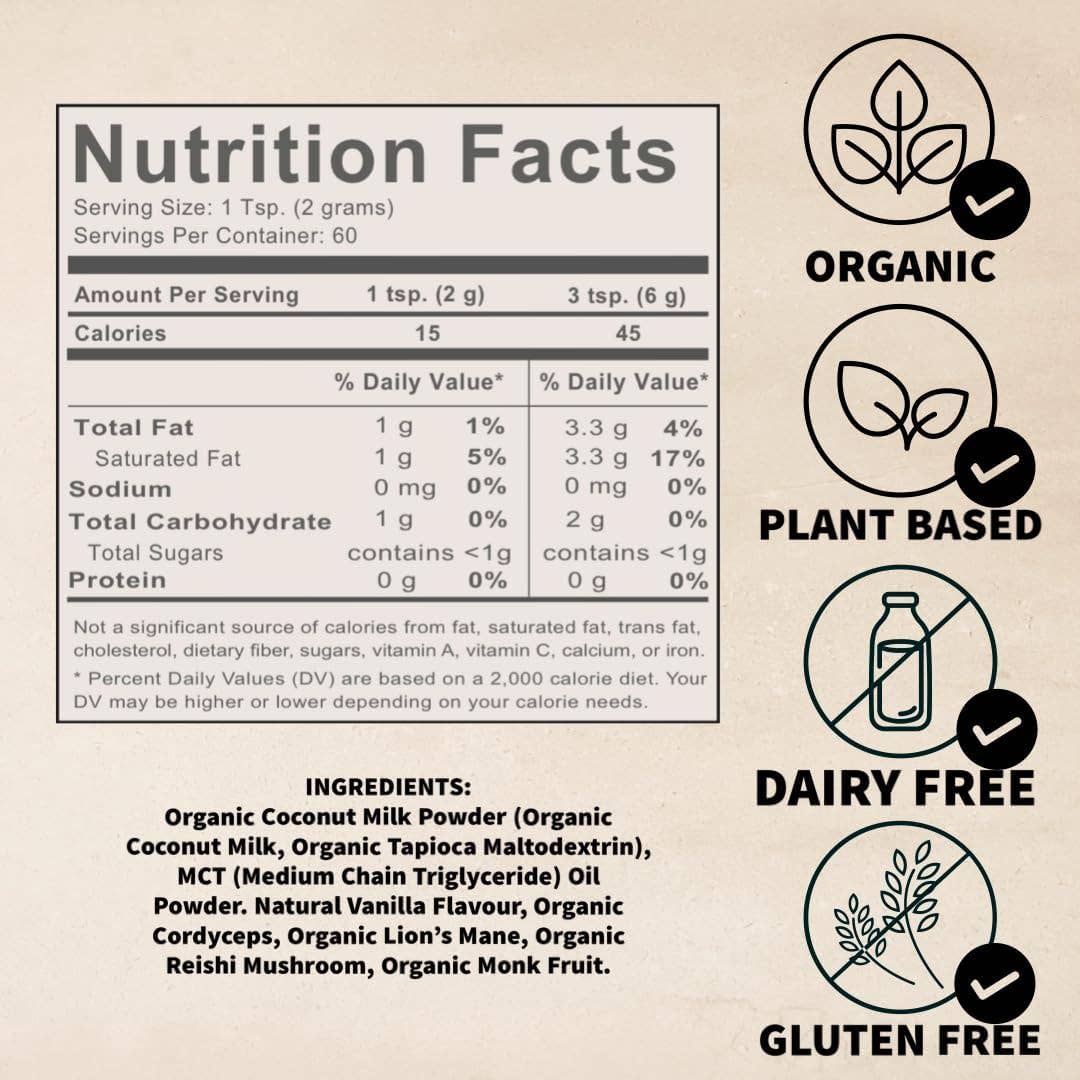 PureShrooms Inc. - Wholesale Creamer - Super Coffee Creamer (Vanilla) |Best Seller | 60 Servings6