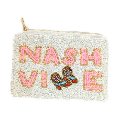 Nima Accessories Inc - Wholesale Coin Purse - Women's - Ladies NASHVILLE Themed Beaded Coin Purse0