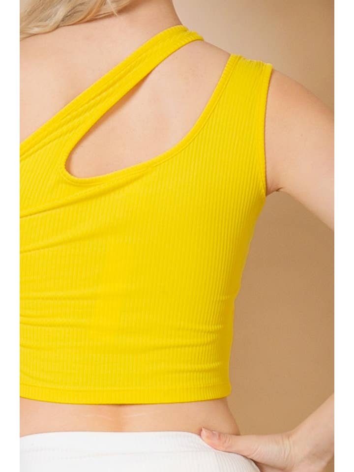 CAPELLA APPAREL - Wholesale Knit Top - Women's - Ribbed One Shoulder Cross Strap Crop Top21