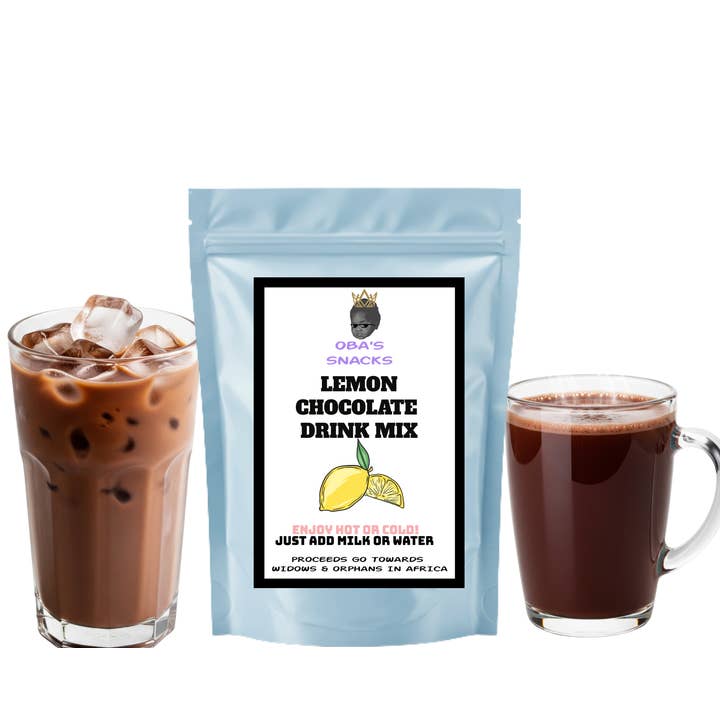Premium Chocolate Drink Mix- Lemon for wholesale by Oba's Snacks