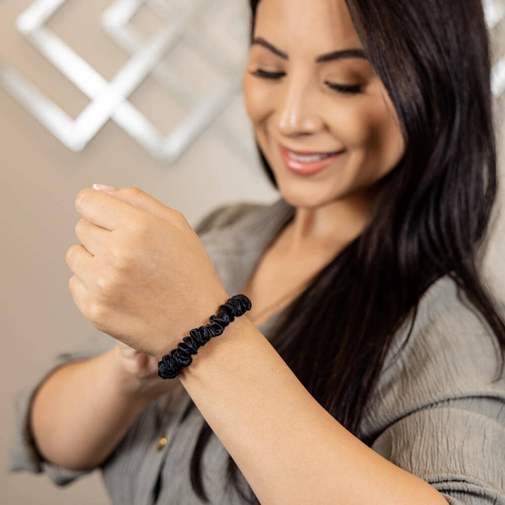 Blissy - Wholesale Scrunchie - Women's - Blissy Skinny Scrunchies - Black3